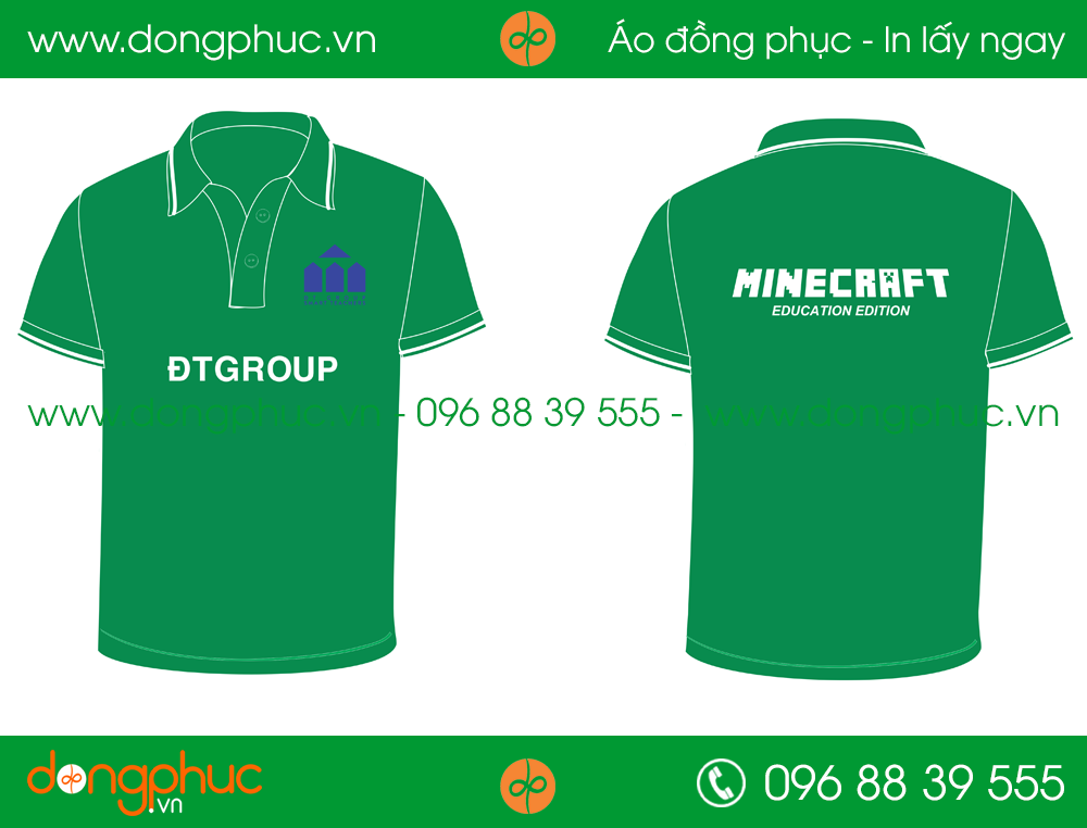 Áo phông đồng phục minecraft
